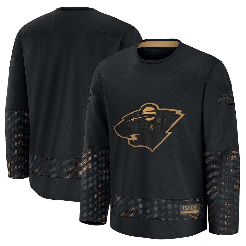 Punc M.Wild Black 2024 Military Appreciation Practice Jerseys