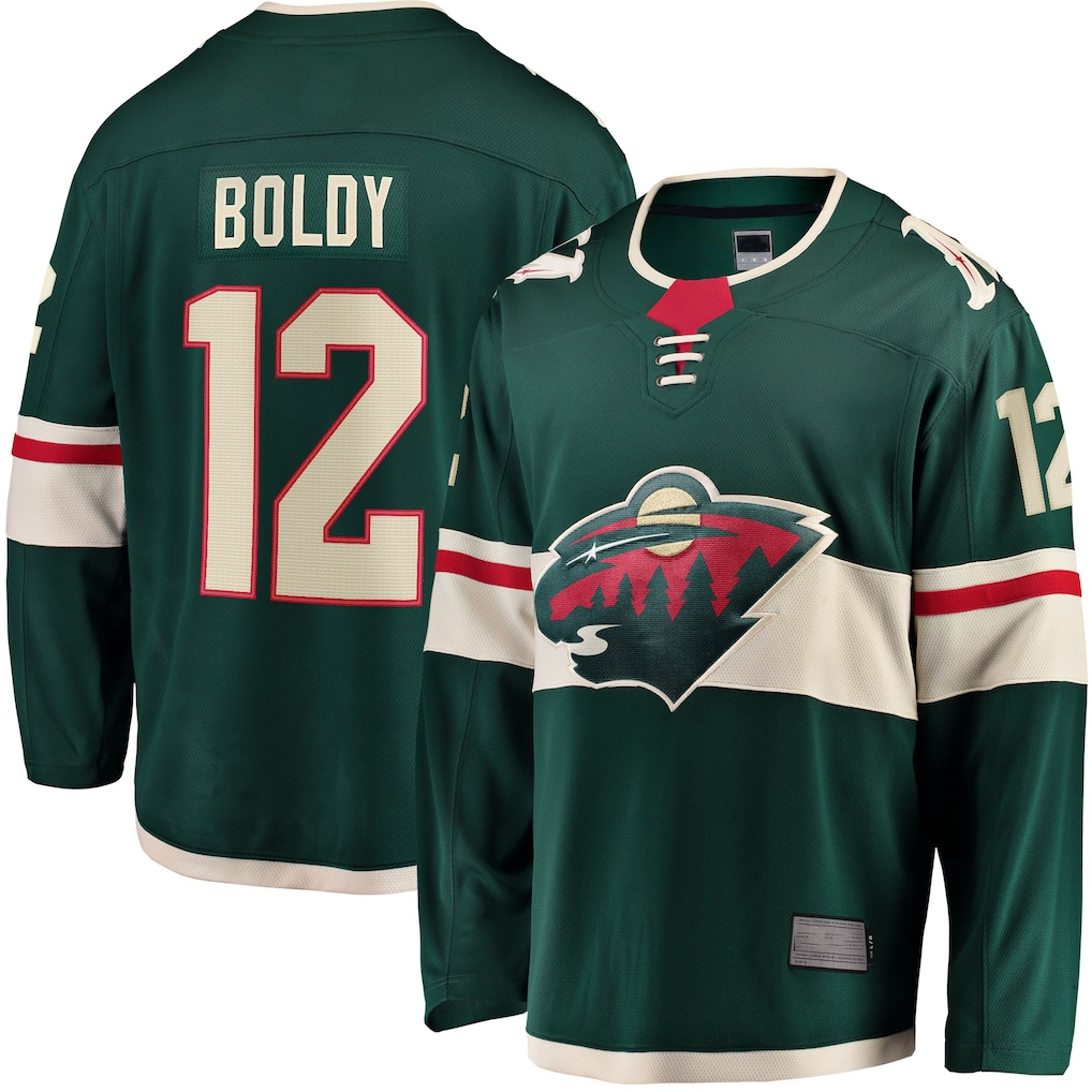 Punc M.Wild #12 Matthew Boldy Green Home Breakaway Player Jerseys