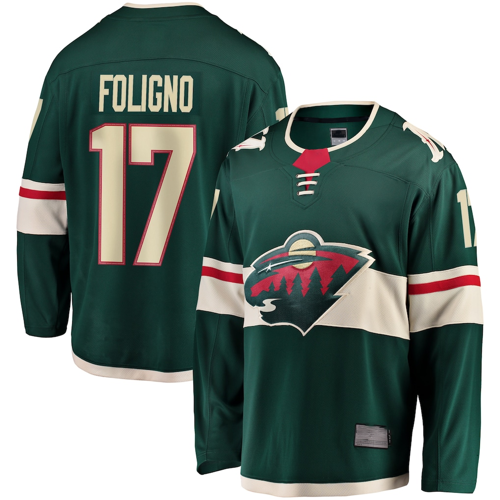 Punc M.Wild #17 Marcus Foligno Green Breakaway Jerseys
