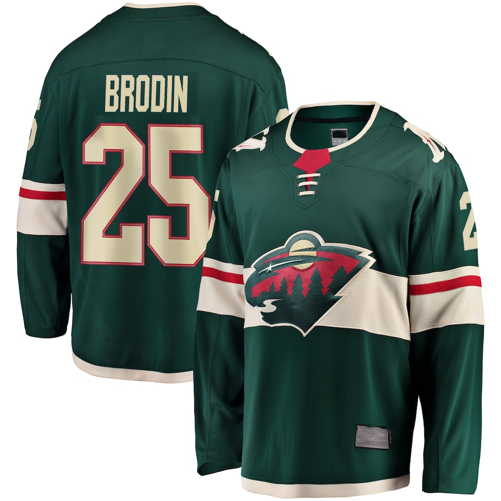 Punc M.Wild #25 Jonas Brodin Green Breakaway Jerseys