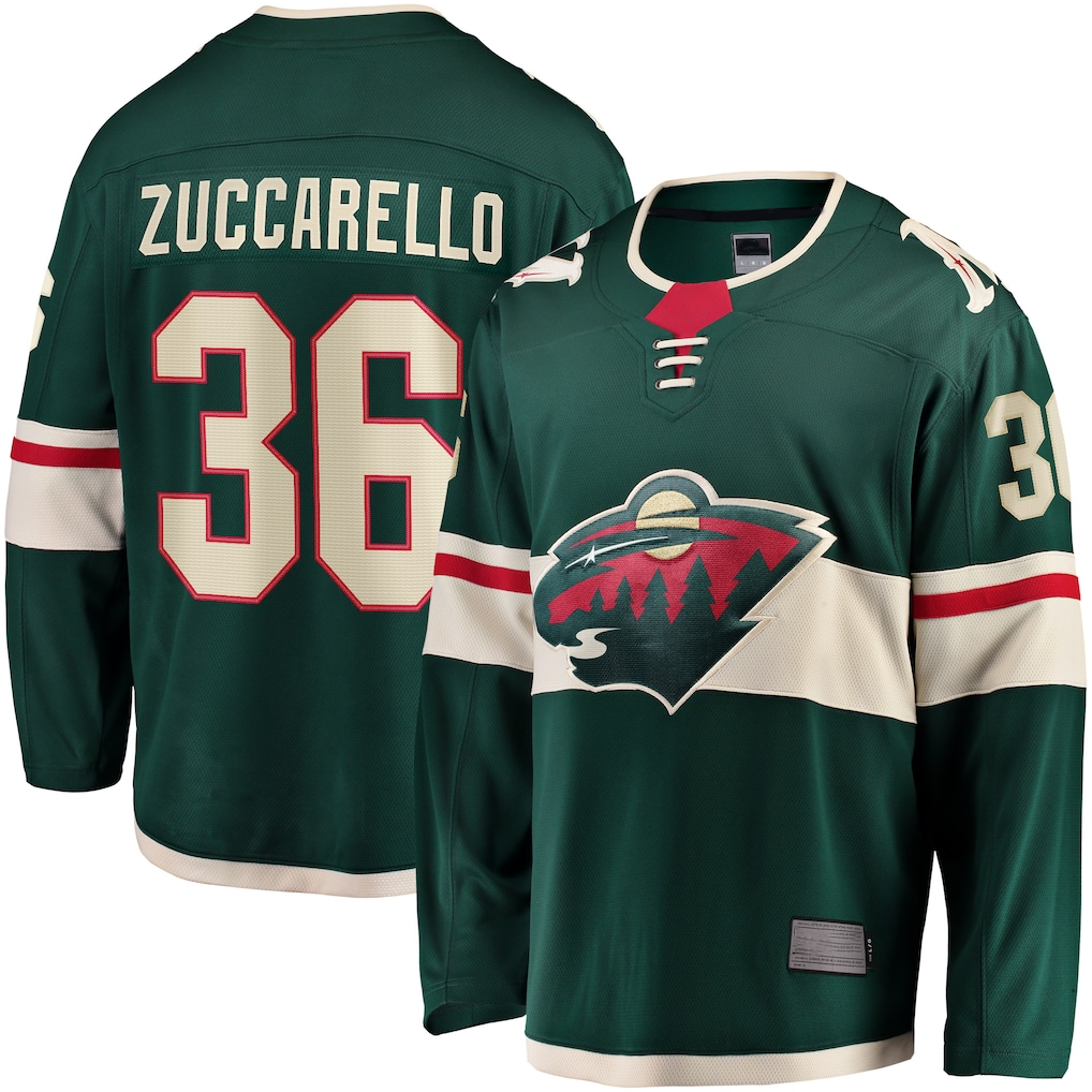 Punc M.Wild #36 Mats Zuccarello Green Team Color Breakaway Player Jerseys