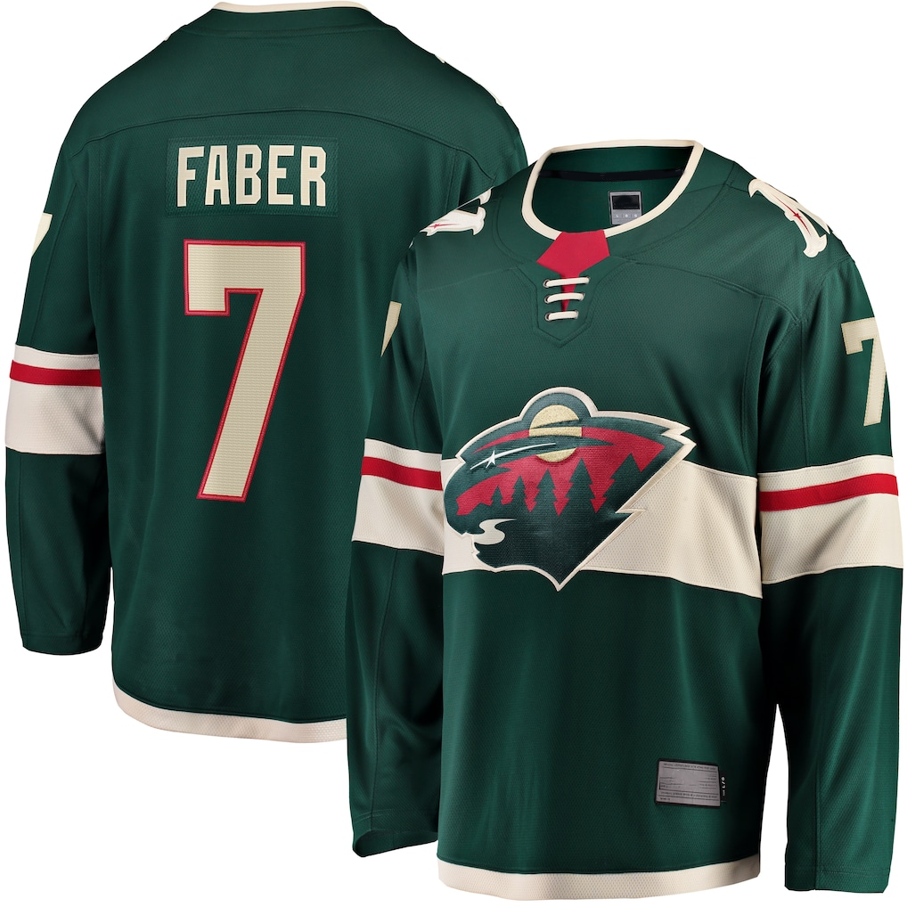 Punc M.Wild #7 Brock Faber Green Home Breakaway Player Jerseys