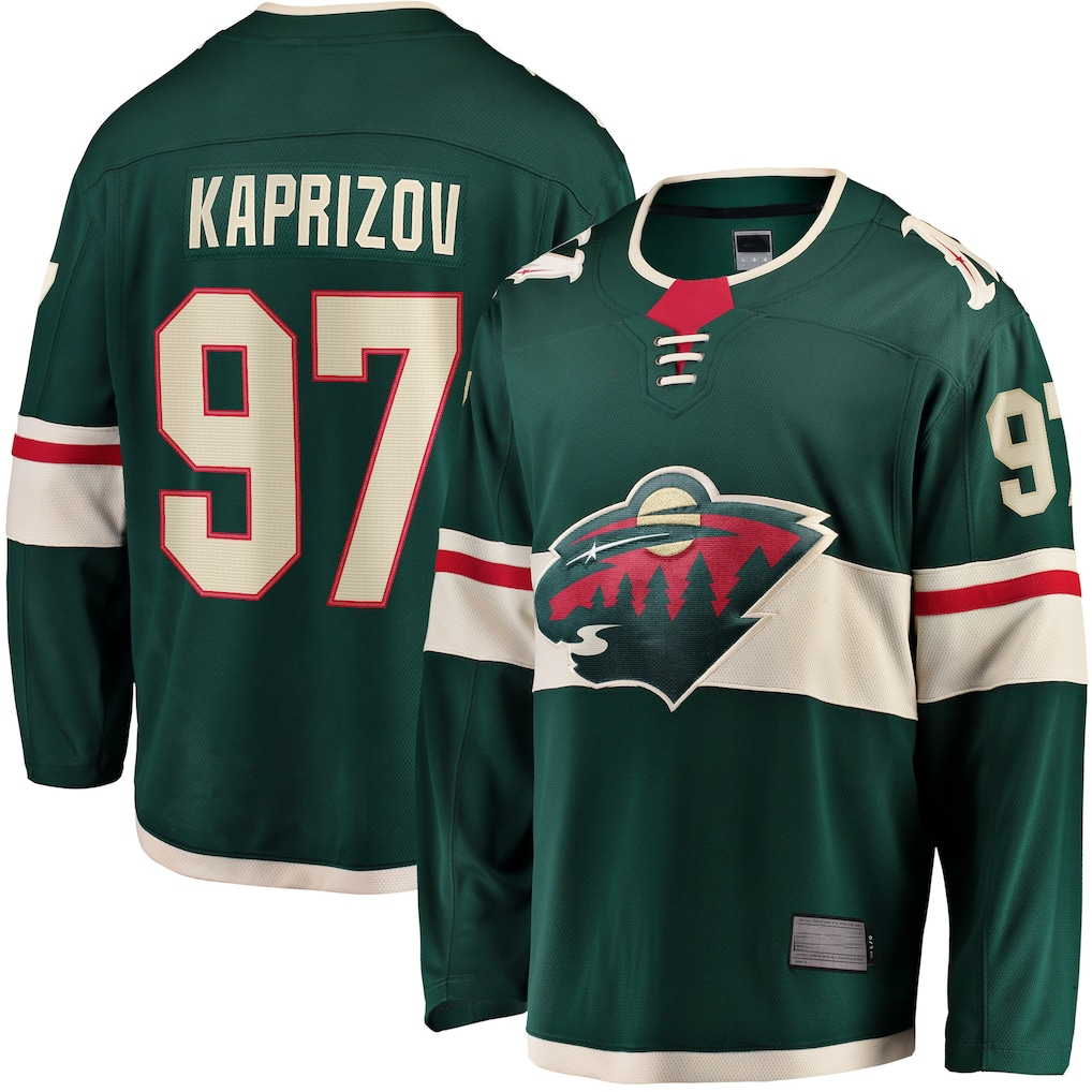 Punc M.Wild #97 Kirill Kaprizov Green Home Breakaway Replica Jerseys