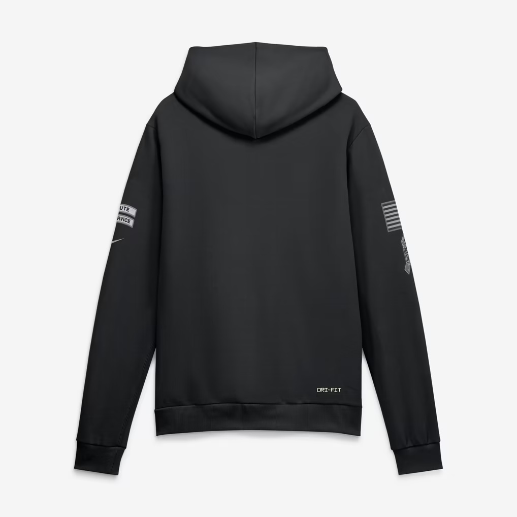 Punc P.Eagles Black 2026 Salute to Service Sideline Dri-FIT Pullover Hoodie Jerseys