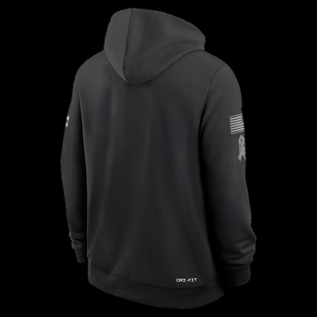 Punc P.Eagles Black 2026 Salute to Service Sideline Dri-FIT Pullover Hoodie Jerseys