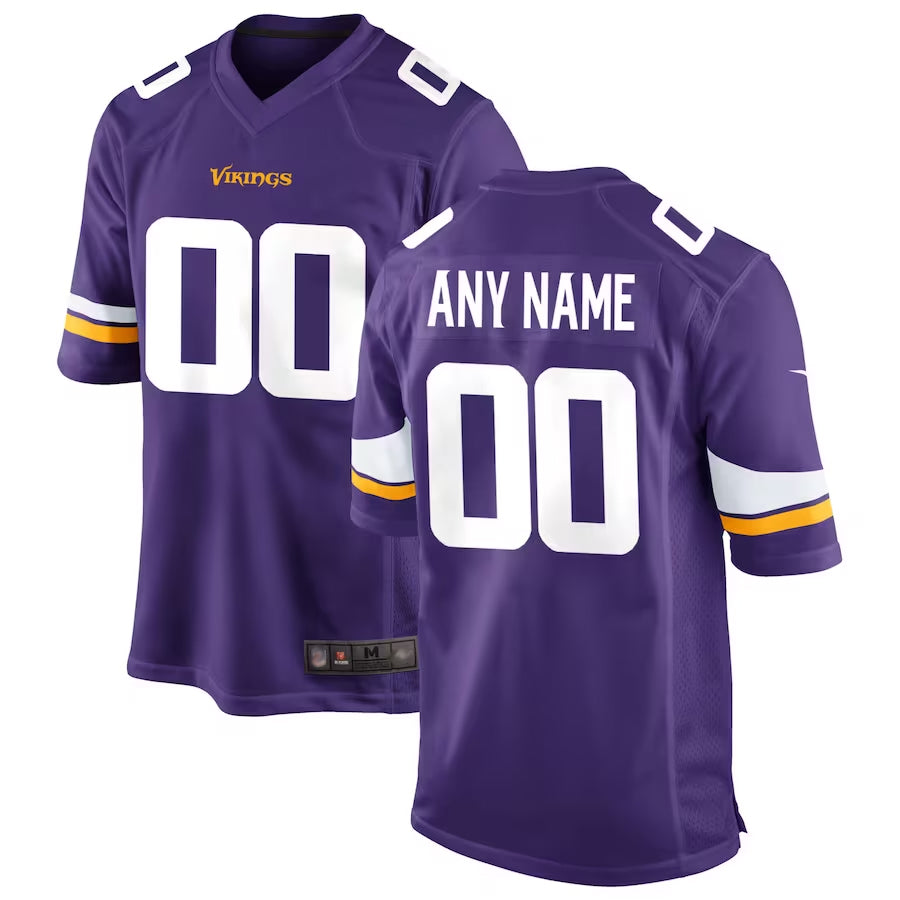 Punc Custom MN.Vikings Game Home Stitched Jerseys