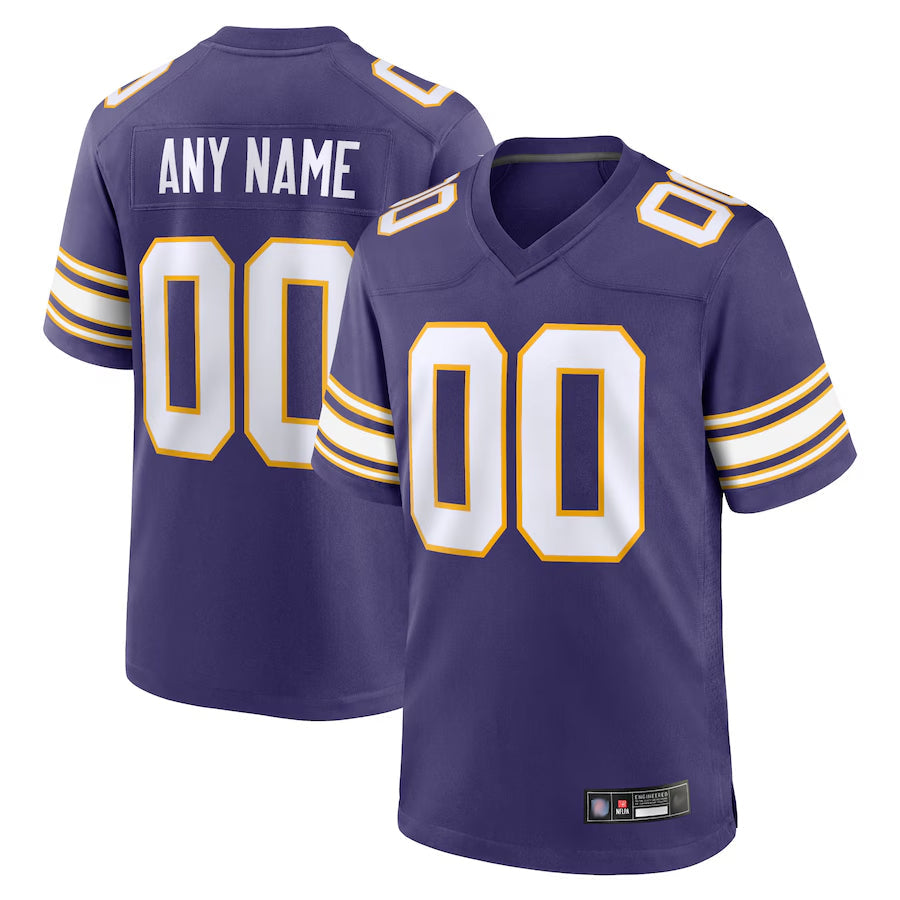 Punc Custom MN.Vikings Secondary Alternate Game Stitched Jerseys