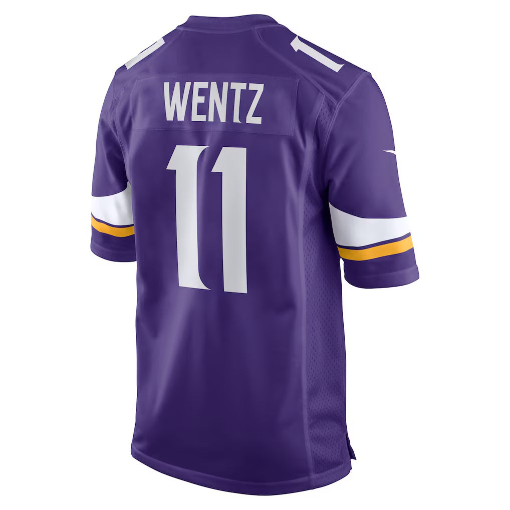 Punc MN.Vikings #11 Carson Wentz Purple Team Game Stitched Jerseys