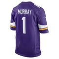 Punc MN.Vikings #1 Kyler Murray Purple Game Stitched Jerseys