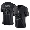 Punc MN.Vikings #22 Harrison Smith Player Black REFLECTIVE Limited Stitched Jerseys