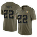Punc MN.Vikings #22 Harrison Smith Player Salute To Service Limited Olive Stitched Jerseys