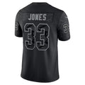 Punc MN.Vikings #33 Aaron Jones Player Black REFLECTIVE Limited Stitched Jerseys