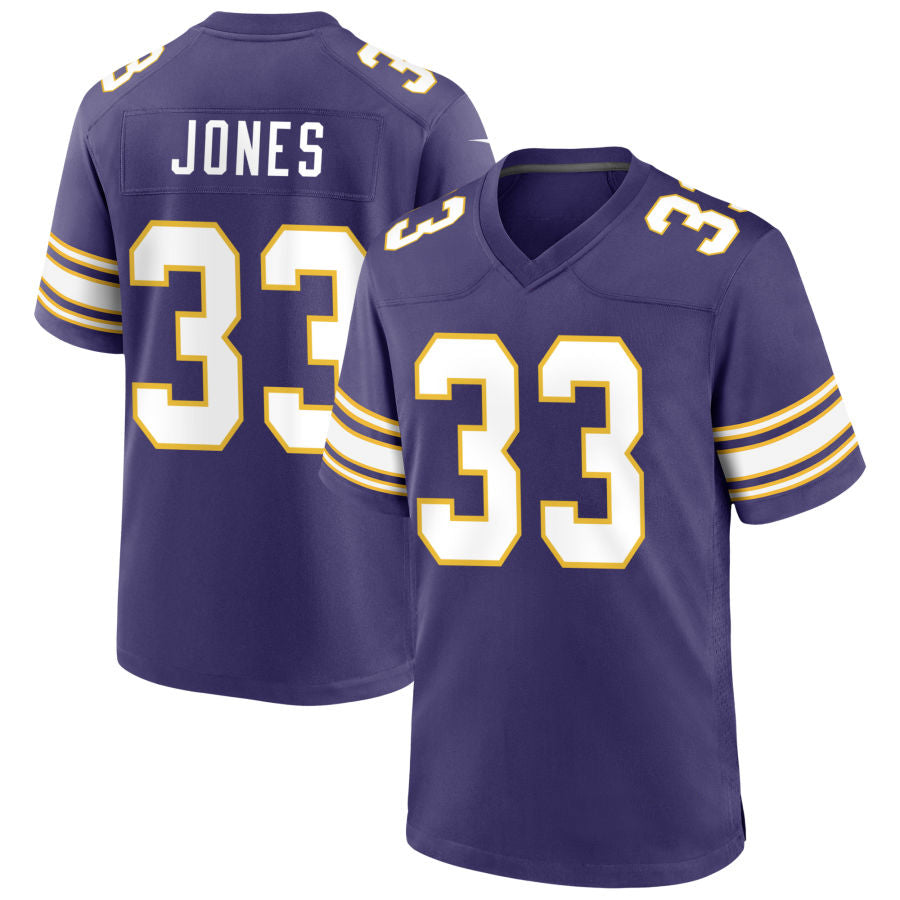 Punc MN.Vikings #33 Aaron Jones Player Purple Classic Game Stitched Jerseys