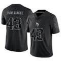 Punc MN.Vikings #43 Andrew Van Ginkel Player Black REFLECTIVE Limited Stitched Jerseys