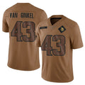 Punc MN.Vikings #43 Andrew Van Ginkel Player Brown Salute To Service Limited Stitched Jerseys