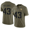 Punc MN.Vikings #43 Andrew Van Ginkel Player Salute To Service Limited Olive Stitched Jerseys