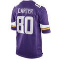 Punc MN.Vikings #80 Cris Carter Purple Game Retired Player Stitched Jerseys
