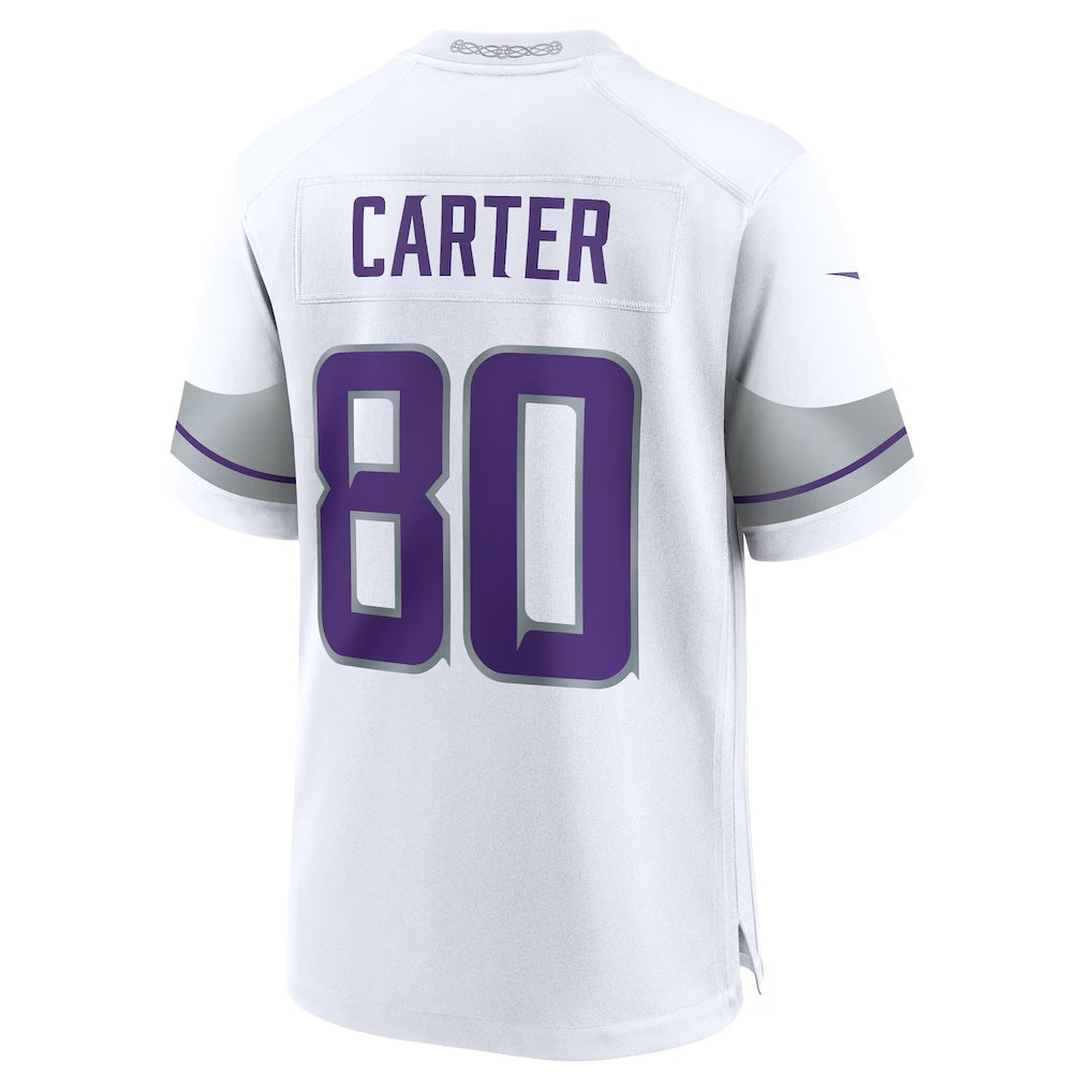 Punc MN.Vikings #80 Cris Carter White Alternate Retired Player Game Stitched Jerseys