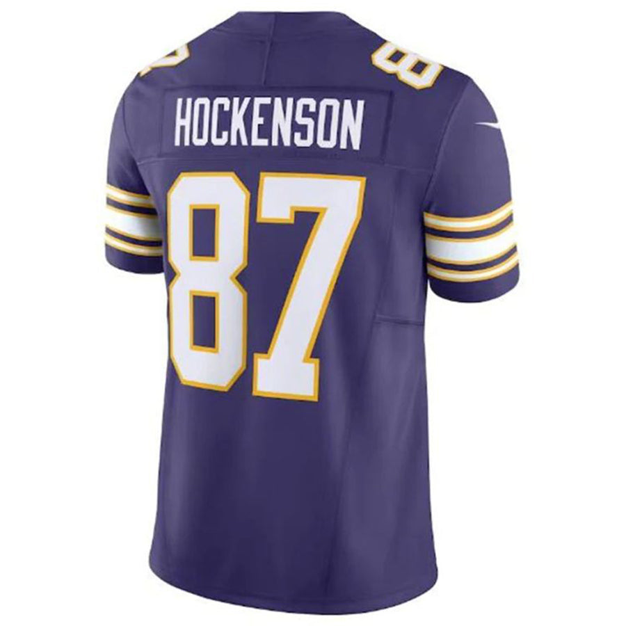 Punc MN.Vikings #87 T.J. Hockenson Classic Vapor F.U.S.E. Limited Player Jersey - Purple American Stitched Jerseys