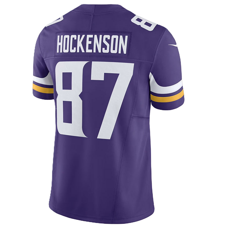 Punc MN.Vikings #87 T.J. Hockenson Player Purple Vapor F.U.S.E. Limited Stitched Jerseys
