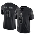 Punc MN.Vikings #9 J.J. McCarthy Player Black REFLECTIVE Limited Stitched Jerseys