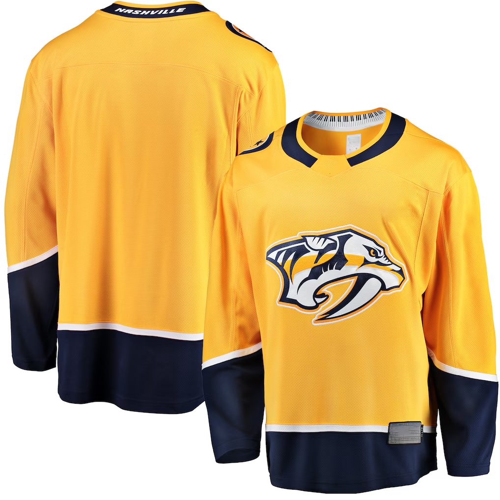 Punc N.Predators Gold Breakaway Home Jerseys