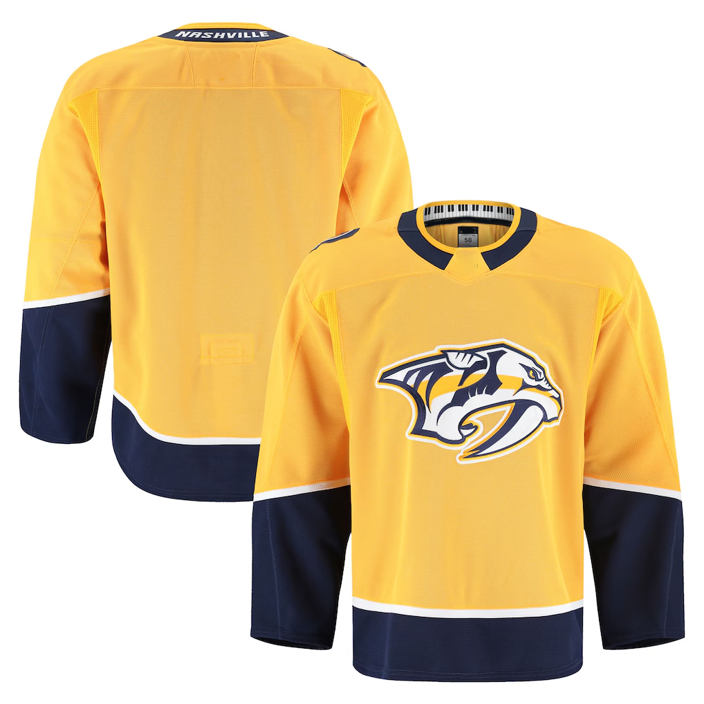 Punc N.Predators Yellow Home Authentic Pro Jerseys