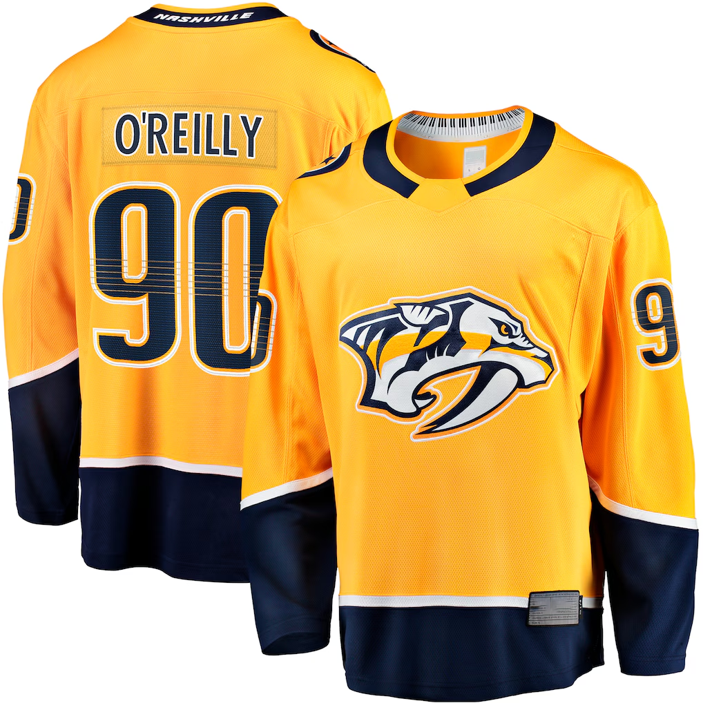 Punc N.Predators #90 Ryan O'Reilly Gold Breakaway Jerseys