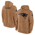 Punc NE.Patriots Brown Salute to Service Pullover Hoodies Limited Game Blank Player Stitched Jerseys