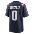 Punc NE.Patriots #0 Christian Gonzalez Navy Team Game Stitched Jerseys