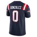 Punc NE.Patriots #0 Christian Gonzalez Navy Team Vapor F.U.S.E. Stitched Limited Jerseys