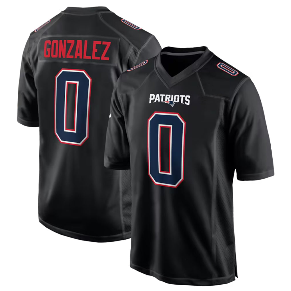 Punc NE.Patriots #0 Christian Gonzalez Player Carbon Fashion Limited Home Game Stitched Jerseys