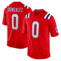 Punc NE.Patriots #0 Christian Gonzalez Player Red Home Game Stitched Jerseys