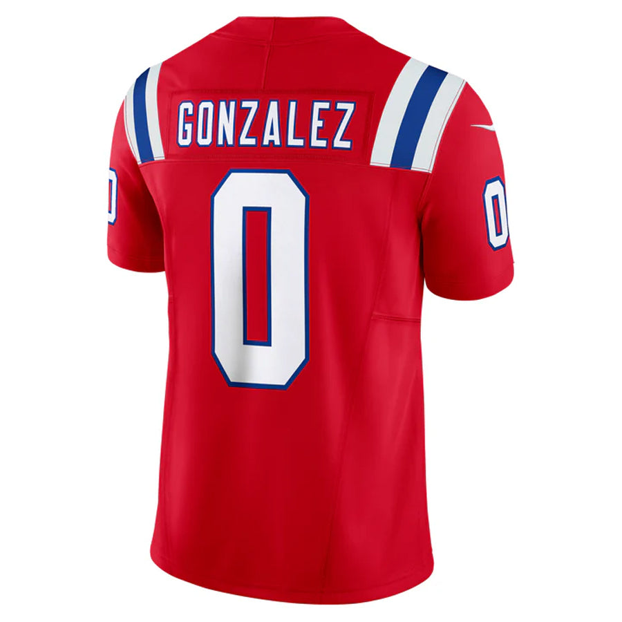 Punc NE.Patriots #0 Christian Gonzalez Player Red Vapor F.U.S.E. Limited Stitched Jerseys