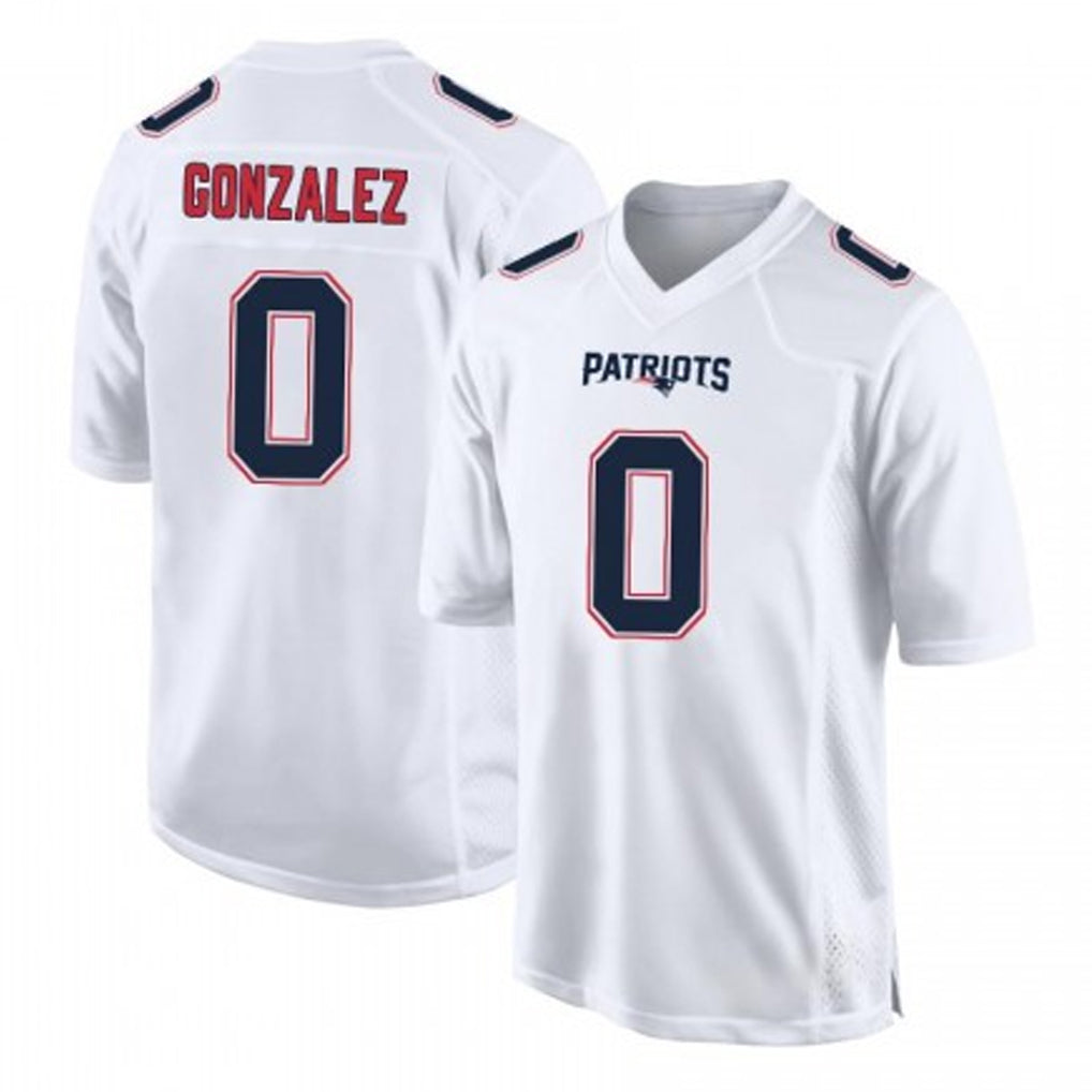 Punc NE.Patriots #0 Christian Gonzalez Player White Fashion Limited Home Game Stitched Jerseys