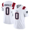 Punc NE.Patriots #0 Christian Gonzalez Player White Limited Vapor F.U.S.E. Home Game Stitched Jerseys