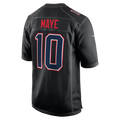 Punc NE.Patriots #10 Drake Maye Carbon Black Fashion Game Stitched Jerseys