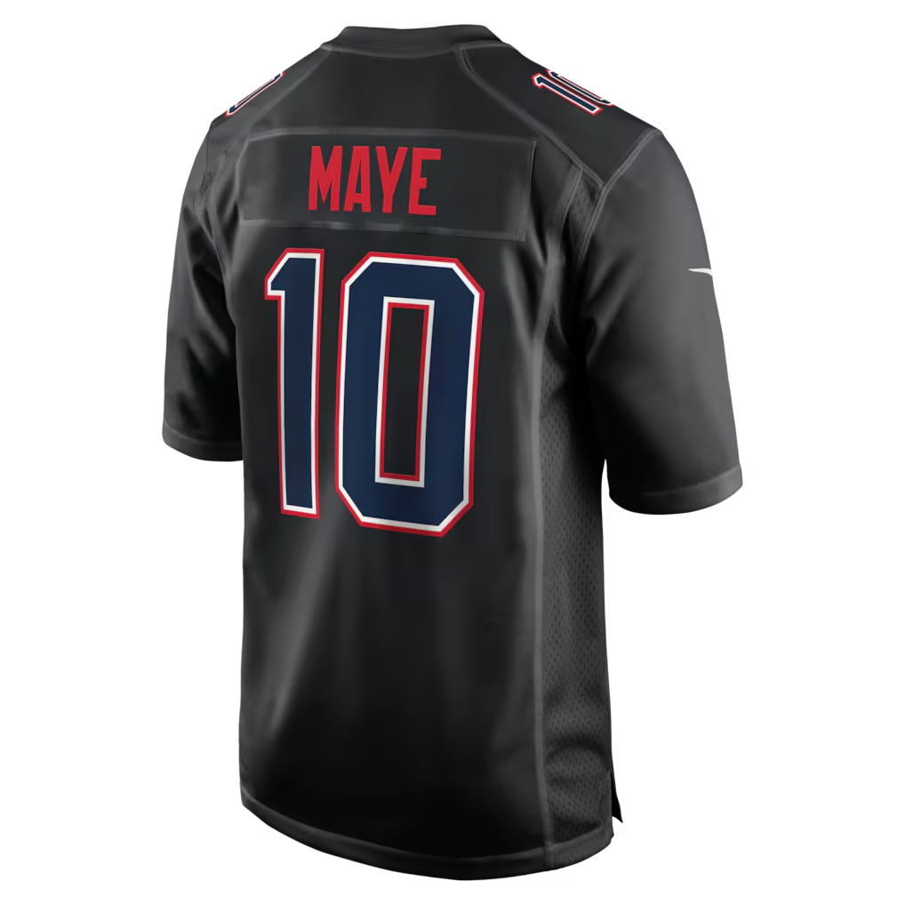 Punc NE.Patriots #10 Drake Maye Carbon Black Fashion Game Stitched Jerseys