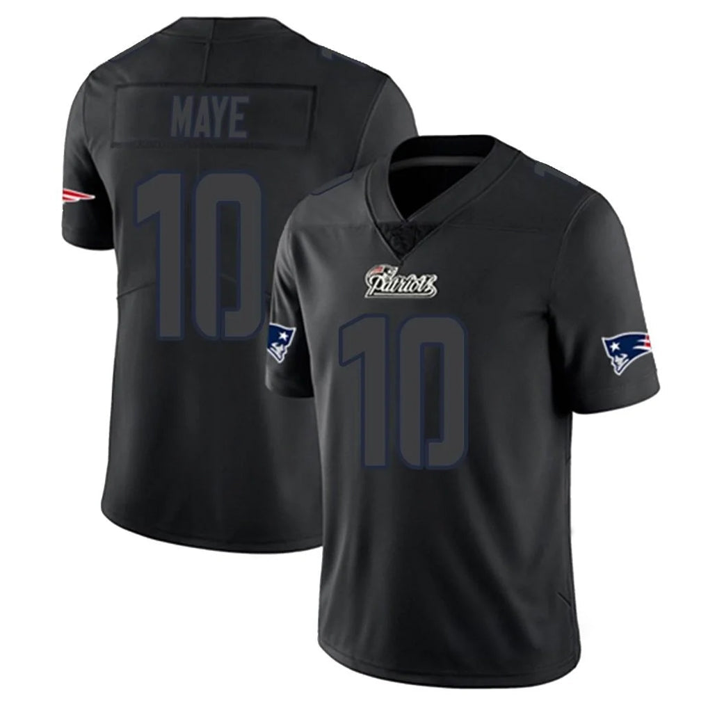 Punc NE.Patriots #10 Drake Maye Player Black Impact LImited Home Game Stitched Jerseys