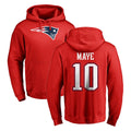 Punc NE.Patriots #10 Drake Maye Player Red LOGO Pullover Hoodies Home Game Stitched Jerseys