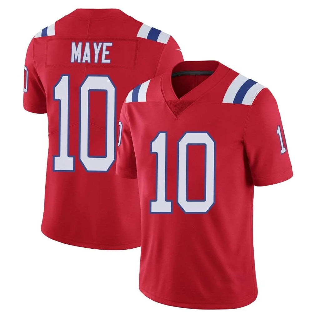 Punc NE.Patriots #10 Drake Maye Player Red Vapor Untouchable Home Game Stitched Jerseys