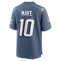 Punc NE.Patriots #10 Drake Maye Player Storm Blue Rivalries Collection Game Stitched Jersey