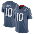 Punc NE.Patriots #10 Drake Maye Player Storm Blue Rivalries Collection Limited Stitched Jerseys
