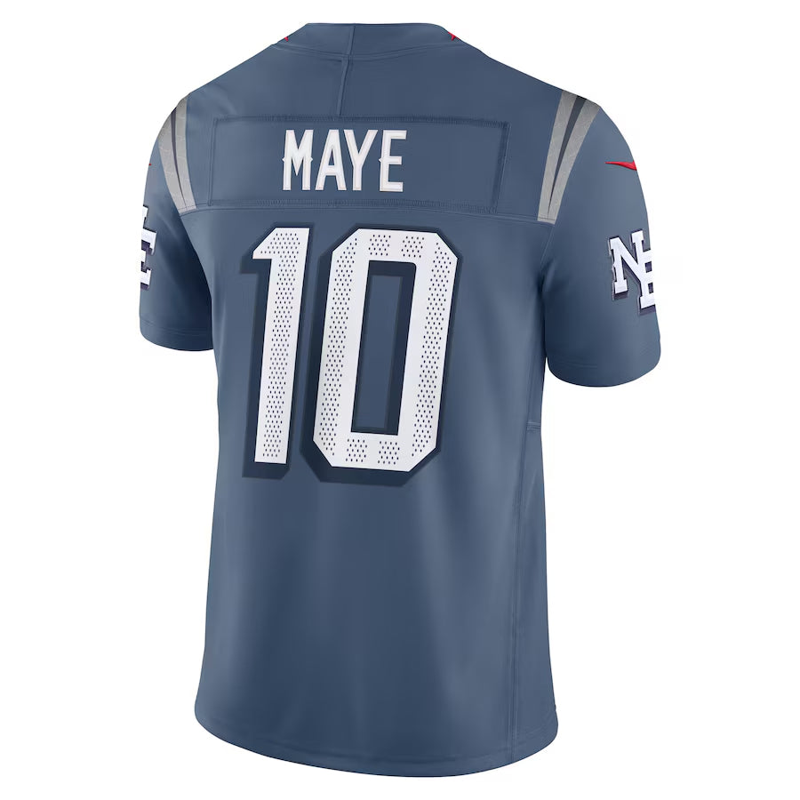 Punc NE.Patriots #10 Drake Maye Player Storm Blue Rivalries Collection Limited Stitched Jerseys