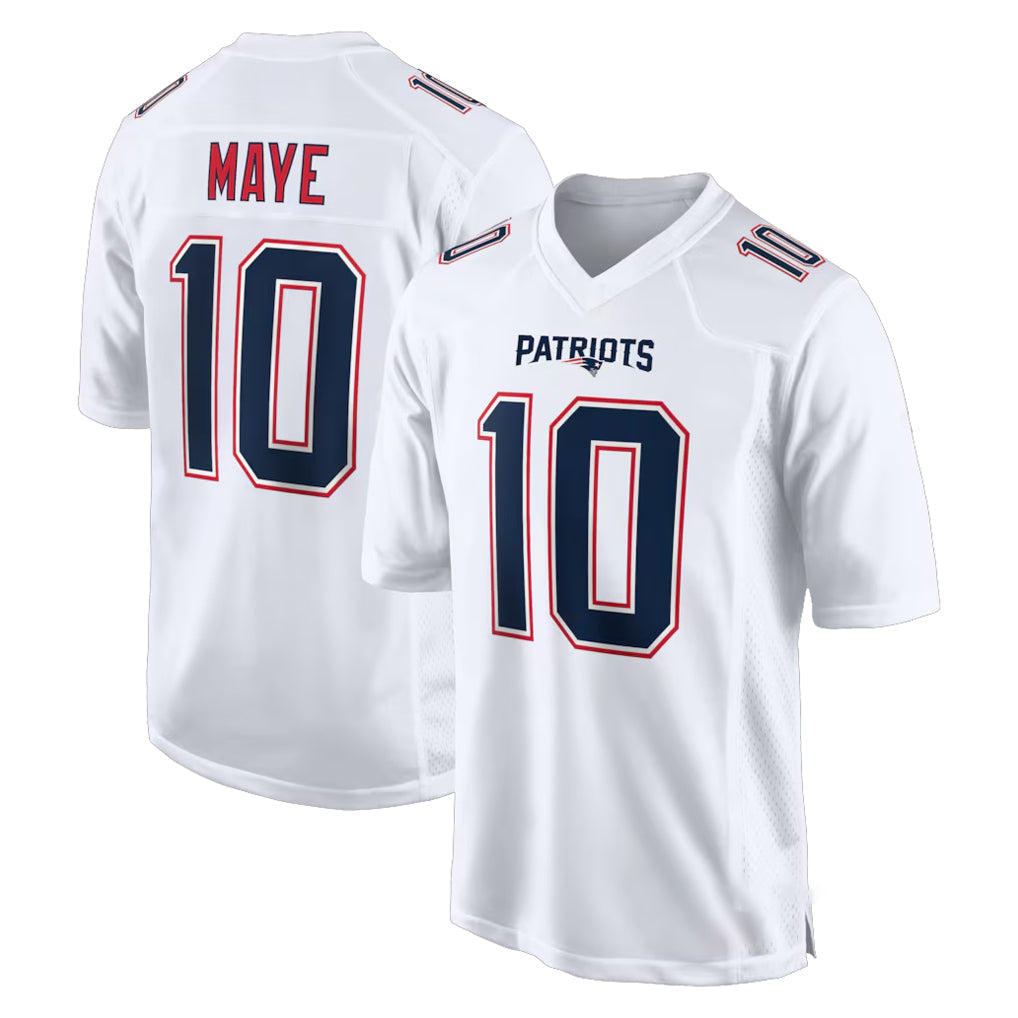 Punc NE.Patriots #10 Drake Maye Player White Fashion Limited Home Game Stitched Jerseys
