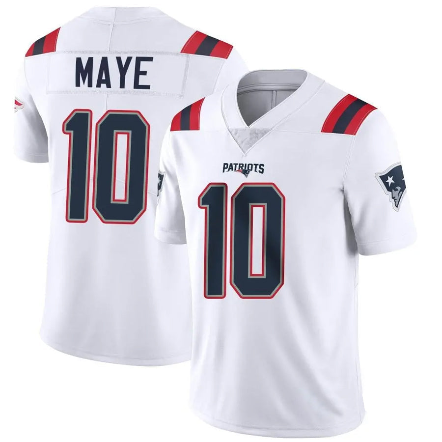 Punc NE.Patriots #10 Drake Maye Player White Vapor Limited Stitched Jerseys