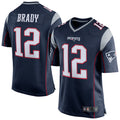 Punc NE.Patriots #12 Tom Brady Player Navy Blue Game Stitched Jerseys