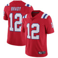 Punc NE.Patriots #12 Tom Brady Player Red Home Limited Stitched Jerseys