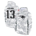 Punc NE.Patriots #13 Mack Hollins Player Arctic Camo Salute to Service Pullover Hoodies Limited Game Stitched Jerseys