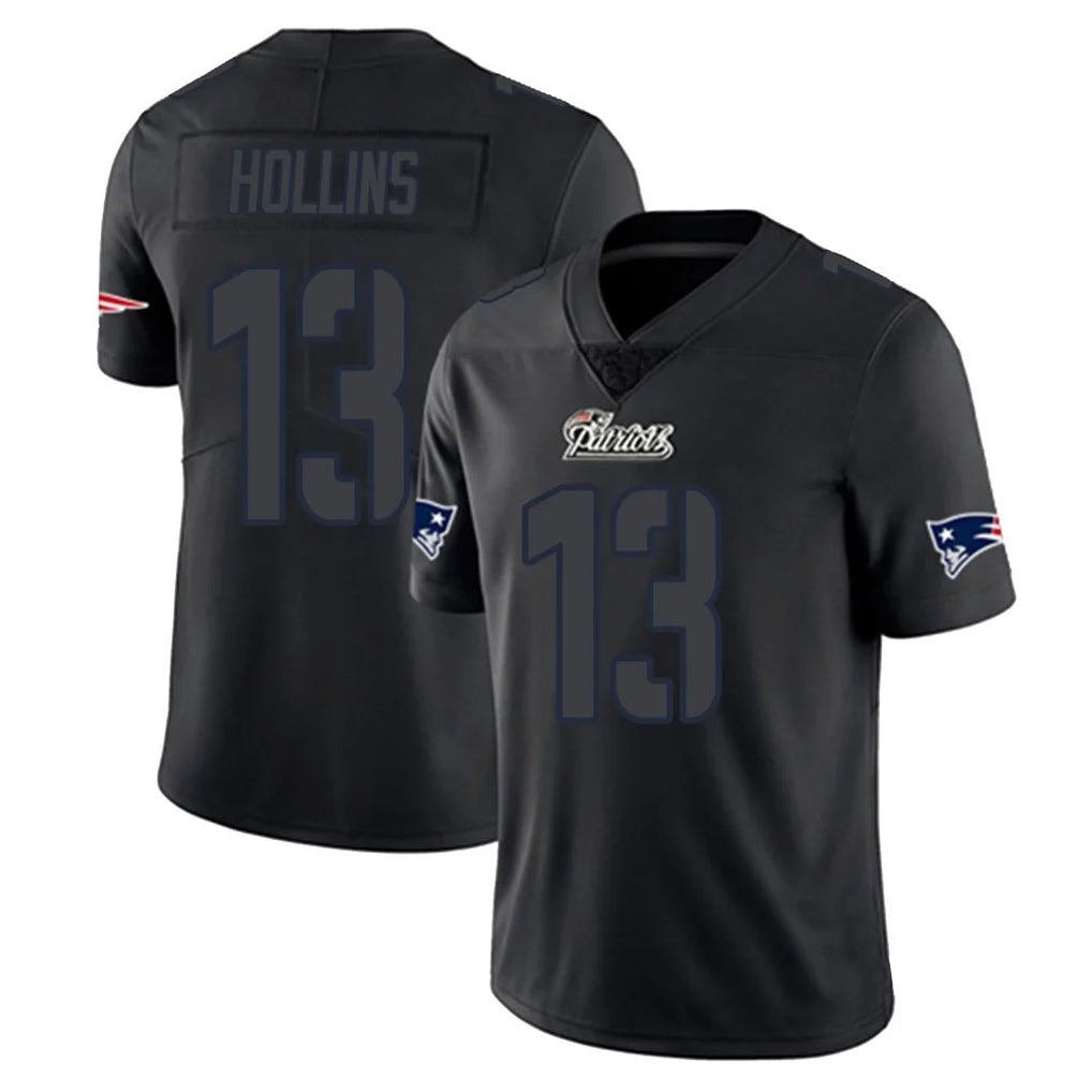 Punc NE.Patriots #13 Mack Hollins Player Black Impact LImited Home Game Stitched Jerseys